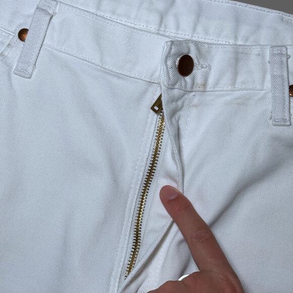 Wrangler Men's 13MWZ Cowboy Cut Original Fit Jean Frayed White 36W x 32L GUC - Picture 6 of 13